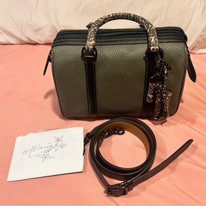 ‼️SOLD‼️ Coach Ruby Satchel 25 in Army Green Snakeskin